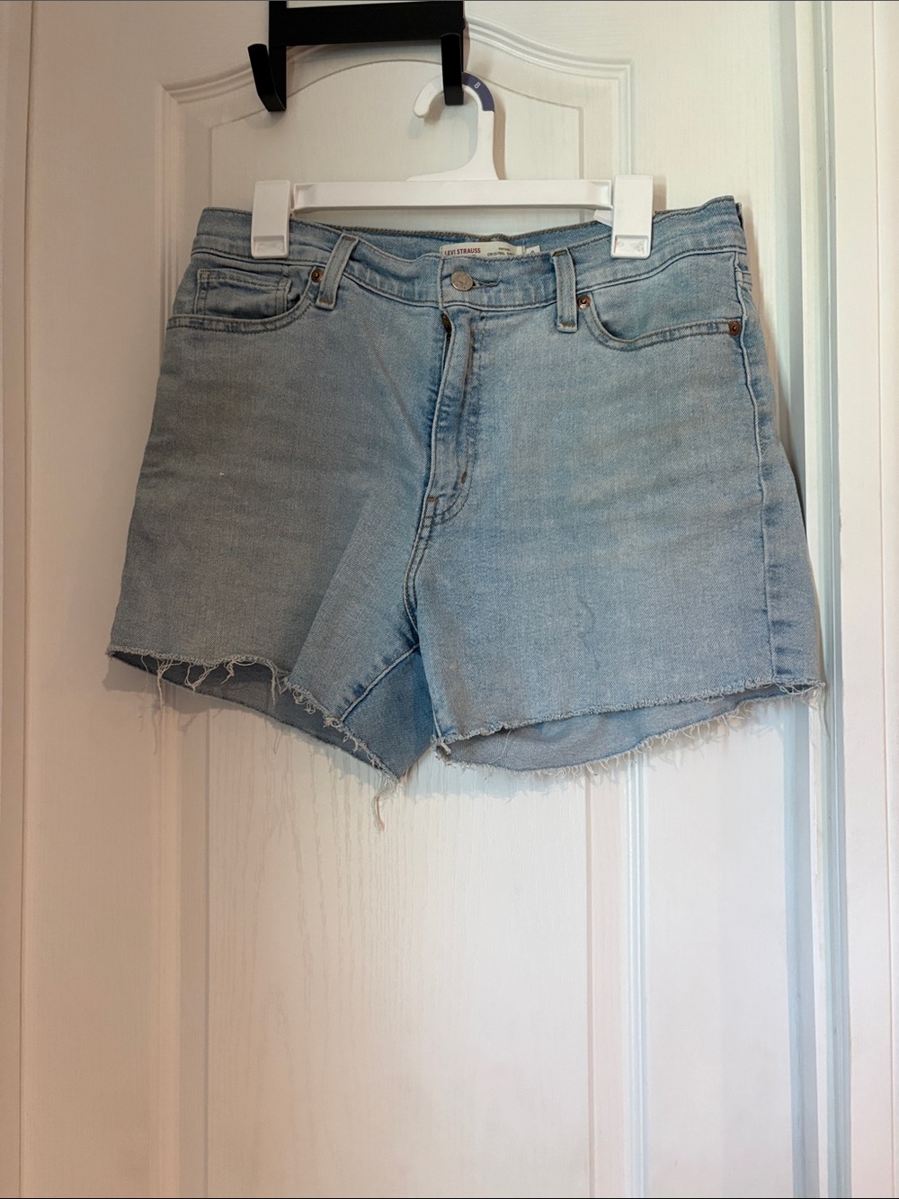 Light Blue Denim Cutoff Shorts - Casual Summer Style